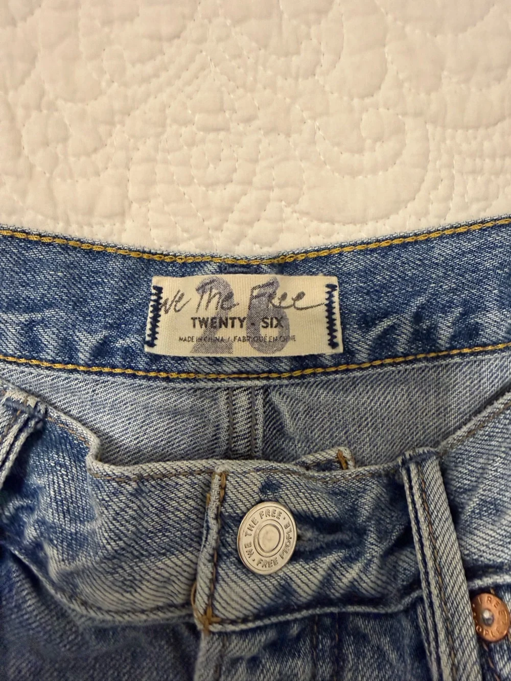 Free People denim shorts